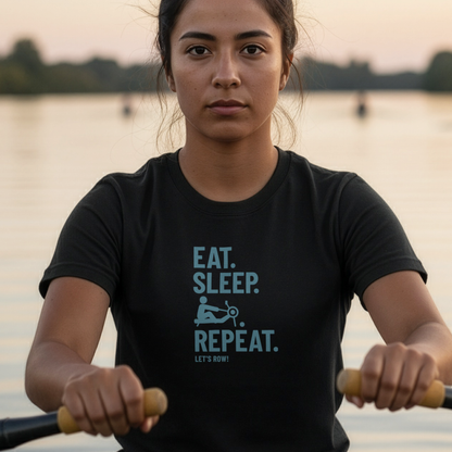 Eat Sleep Erg Repeat — Icon Edition | Premium Rowing Tee - RR