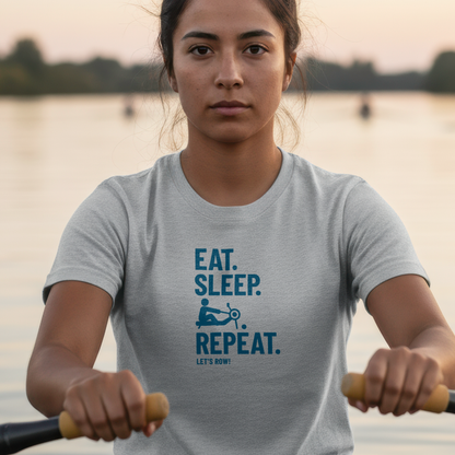 Eat Sleep Erg Repeat — Icon Edition | Premium Rowing Tee - RR