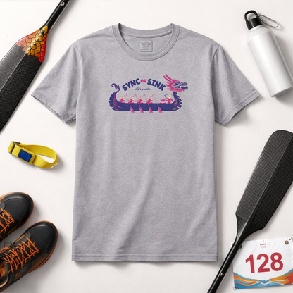 Sync or Sink | Dragon Boat Shirt | Premium Paddling Tee - RR