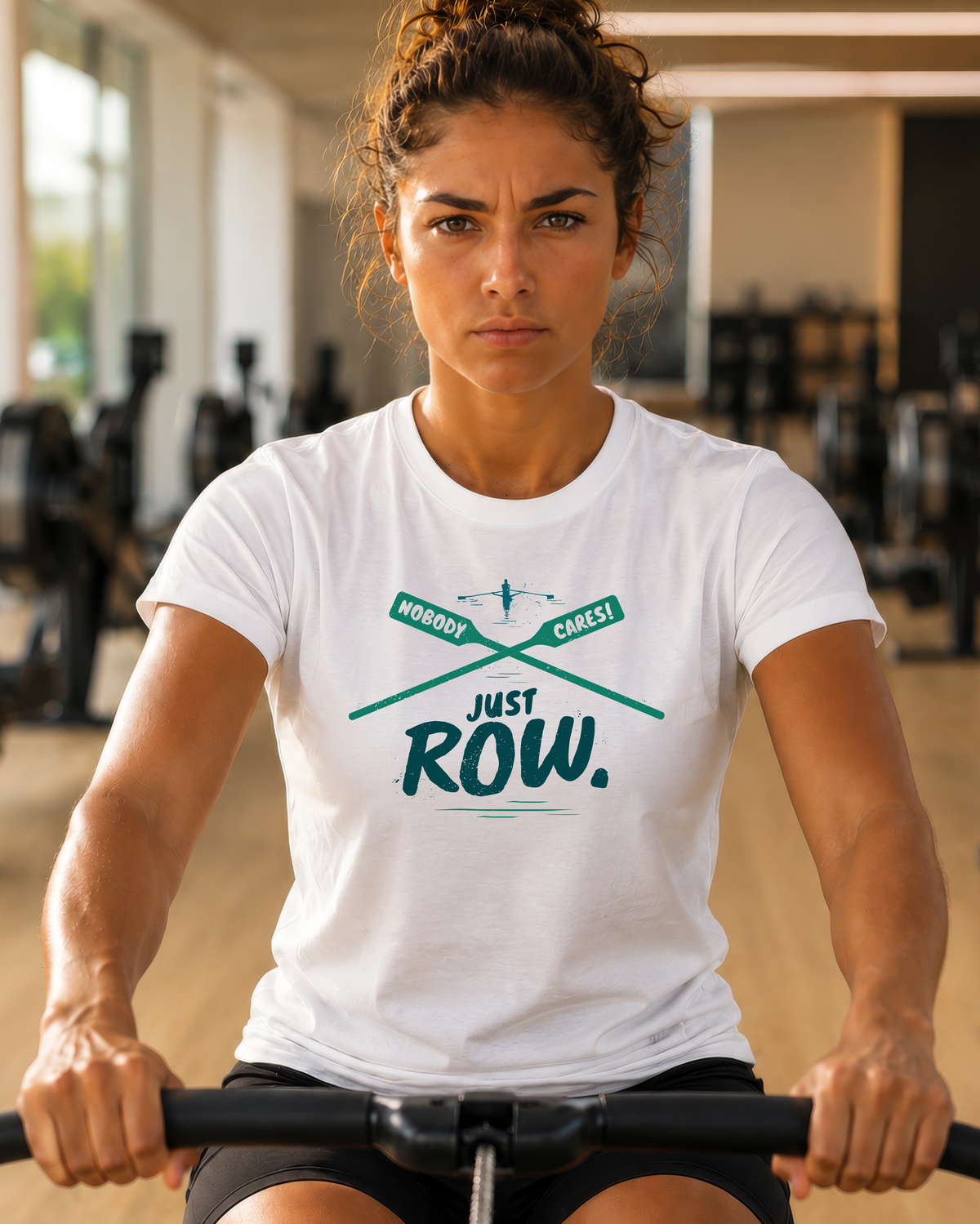Nobody Cares. Just Row. | Crossed Oars Edition | Premium Rowing Tee - RR