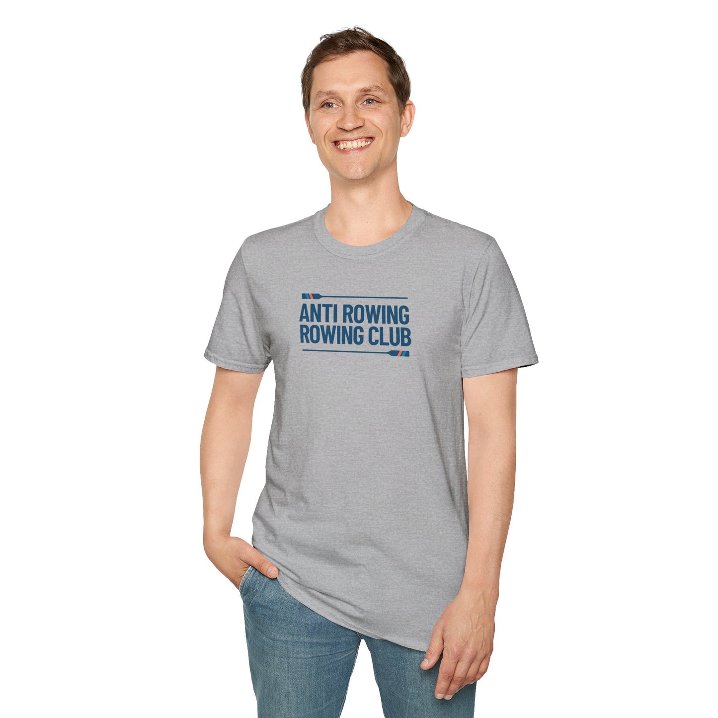 Anti Rowing Rowing Club — Stripe Oar Edition | Premium Rowing Tee