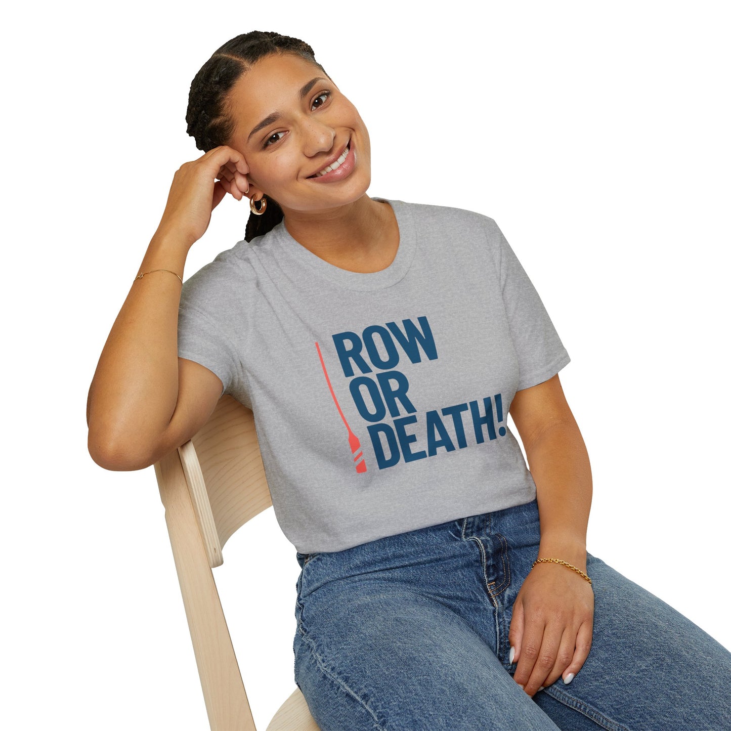 Row or Death — Vertical Oar Edition | Premium Rowing Tee