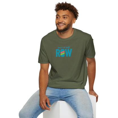 Shut Up and Row — Stripe Icon Edition | Premium Rowing Tee