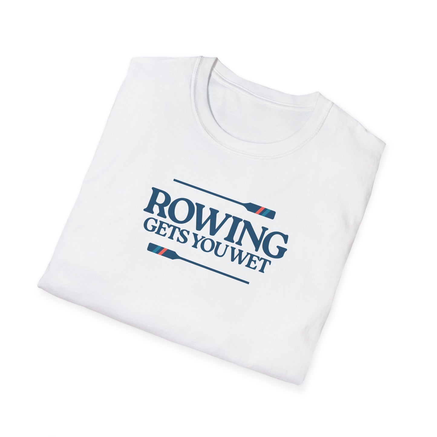 Rowing Gets You Wet — Stripe Oar Edition | Premium Rowing Tee