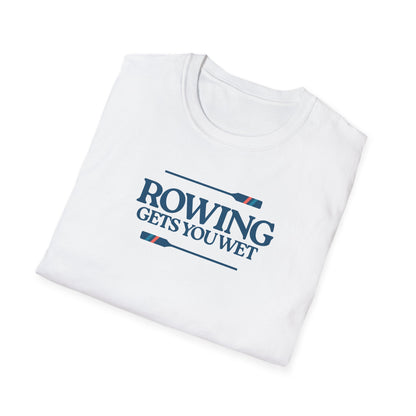 Rowing Gets You Wet — Stripe Oar Edition | Premium Rowing Tee