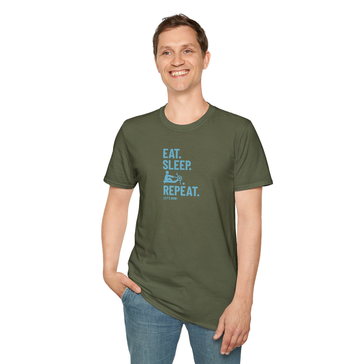 Eat Sleep Erg Repeat — Icon Edition | Premium Rowing Tee - RR