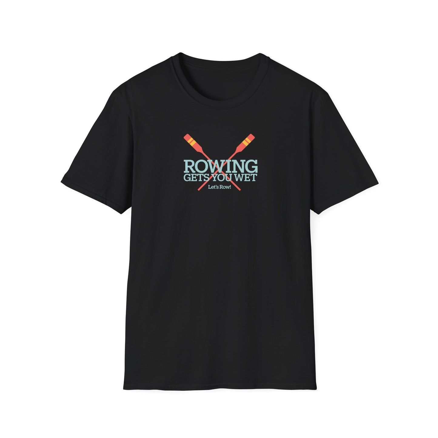Rowing Gets You Wet — Crossed Oars Edition | Premium Rowing Tee