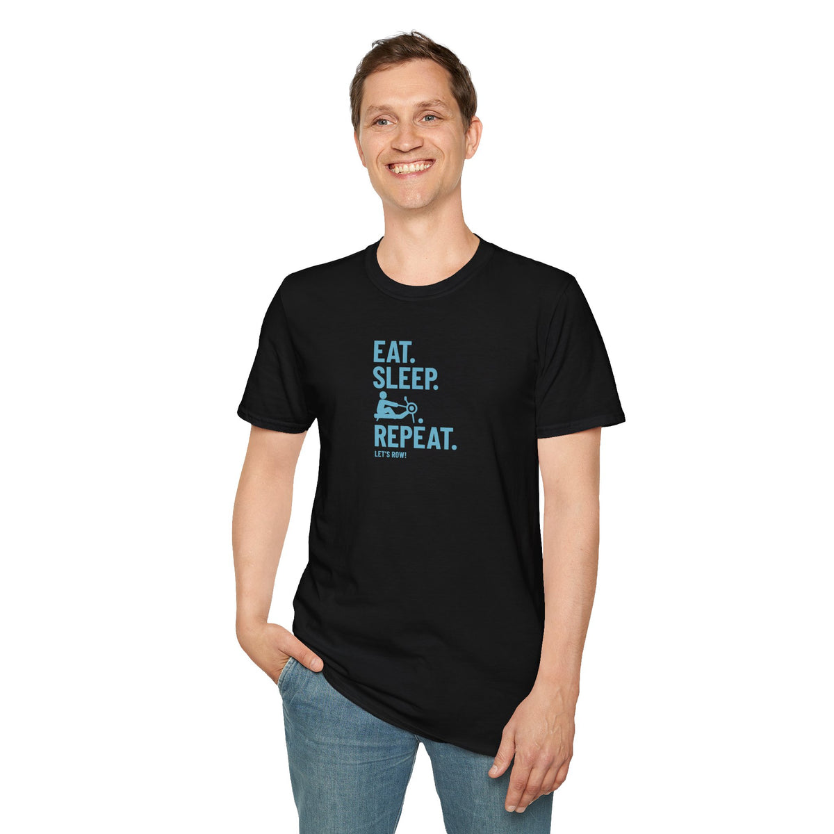 Eat Sleep Erg Repeat — Icon Edition | Premium Rowing Tee - RR