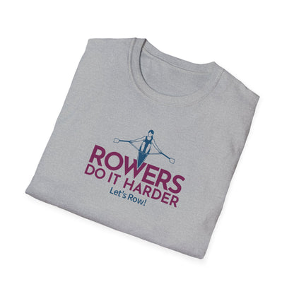 Rowers Do It Harder — Modern Line Edition | Premium Rowing Tee