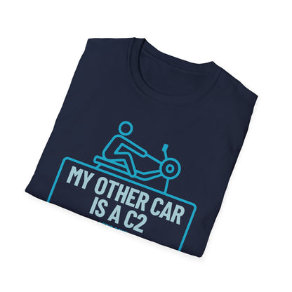 My Other Car Is an Erg — Badge Line Edition | Premium Rowing Tee