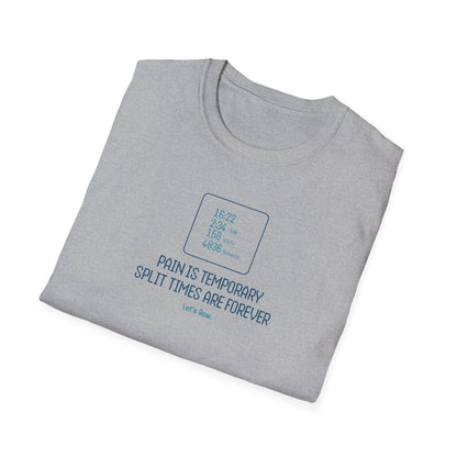 Pain Is Temporary — Split Time Edition | Premium Rowing Tee