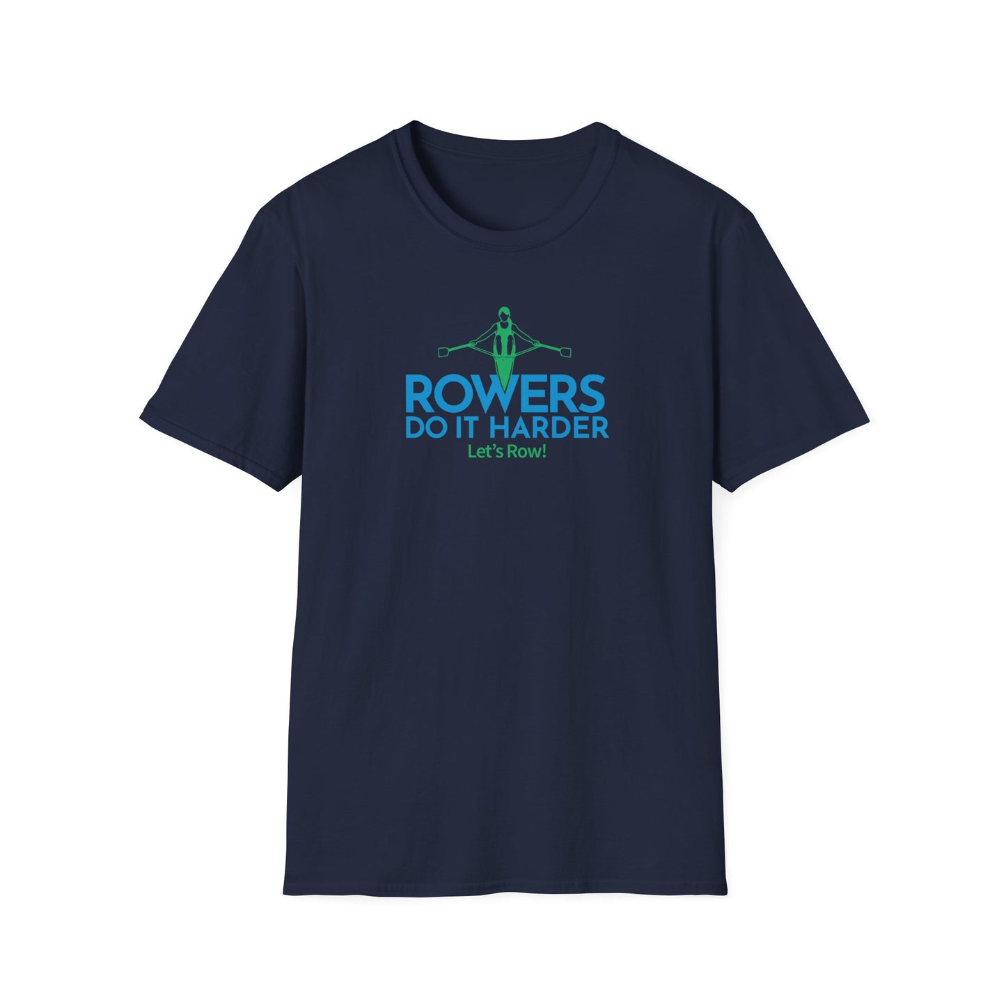 Rowers Do It Harder — Modern Line Edition | Premium Rowing Tee