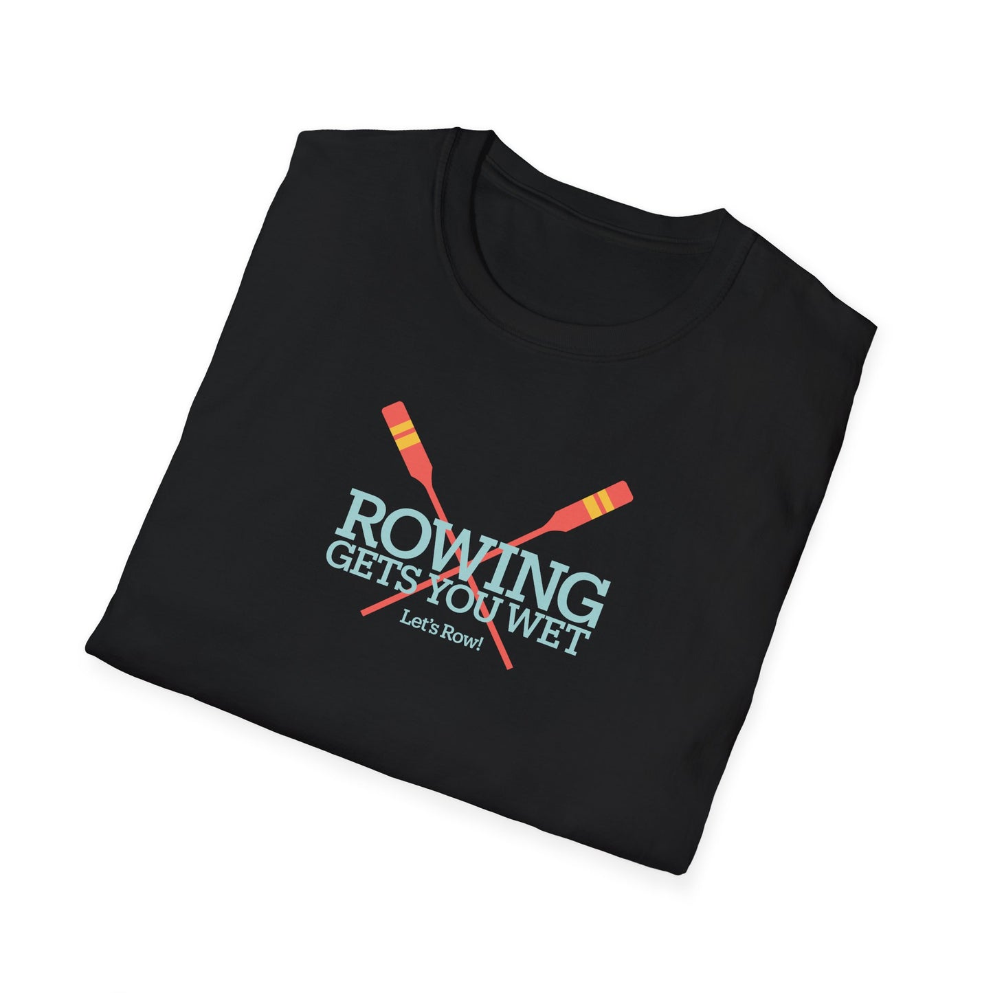 Rowing Gets You Wet — Crossed Oars Edition | Premium Rowing Tee
