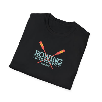 Rowing Gets You Wet — Crossed Oars Edition | Premium Rowing Tee
