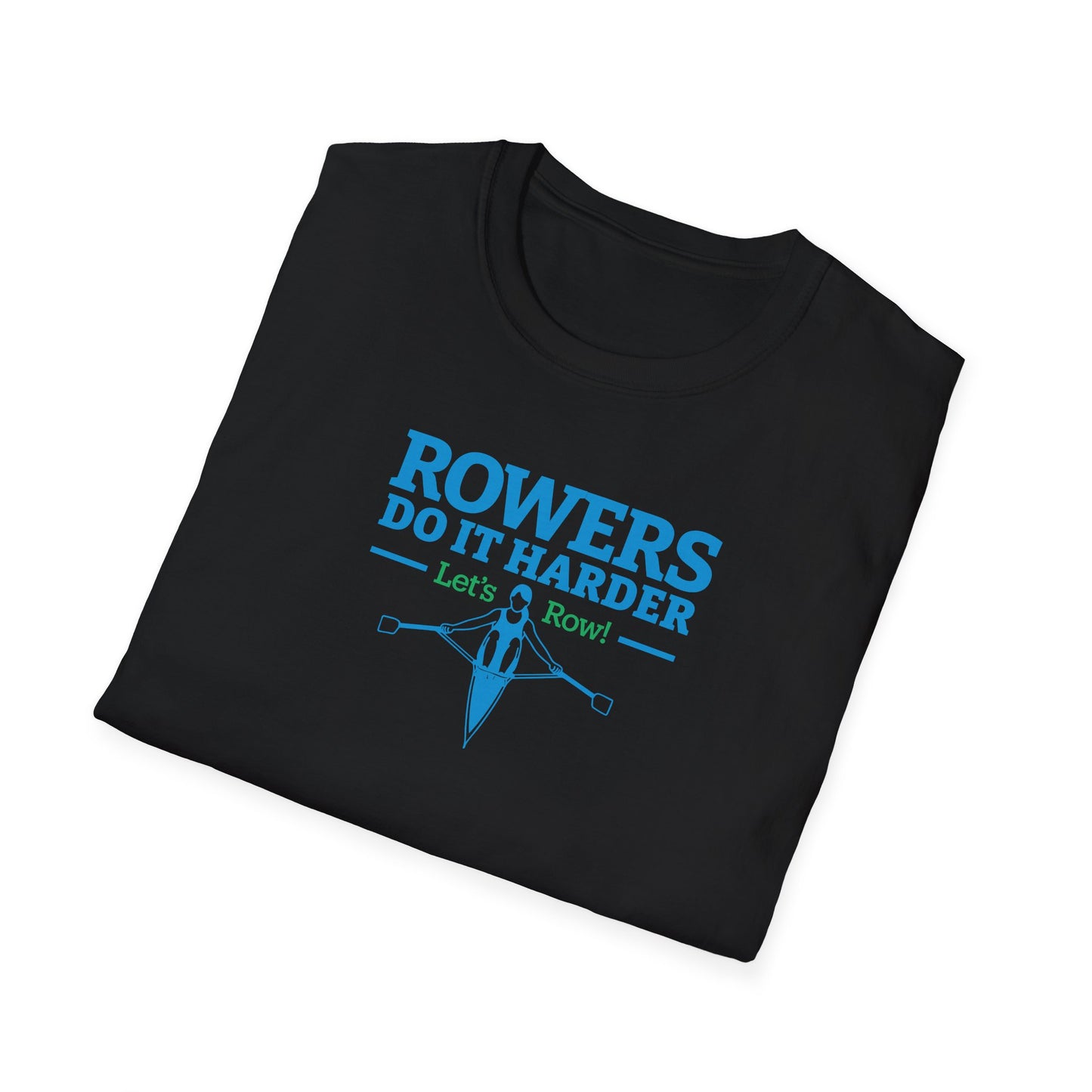 Rowers Do It Harder — Bold Classic Edition | Premium Rowing Tee