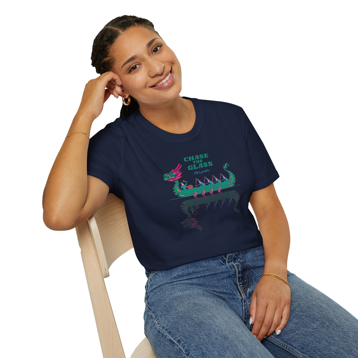 Chase the Glass Dragon Boat T-Shirt | Premium Paddling Tee - RR