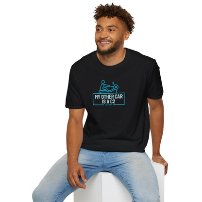 My Other Car Is an Erg — Badge Line Edition | Premium Rowing Tee