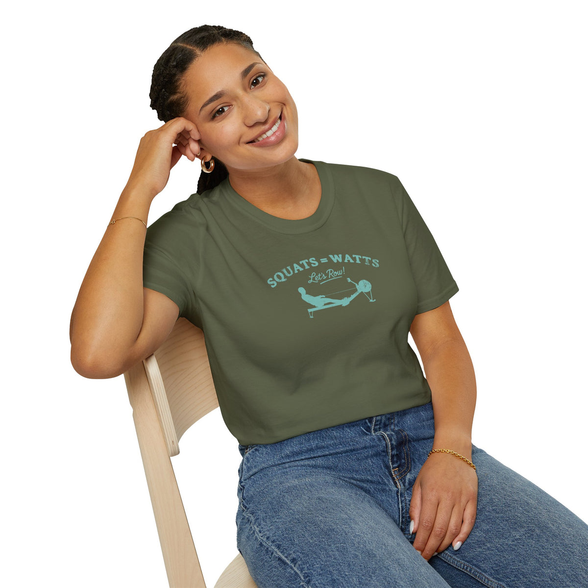 Squats = Watts | Premium Rowing Tee - RR