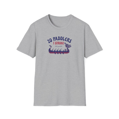 20 Paddlers 1 Stroke | Dragon Boat Team Shirt | Premium Paddling Tee