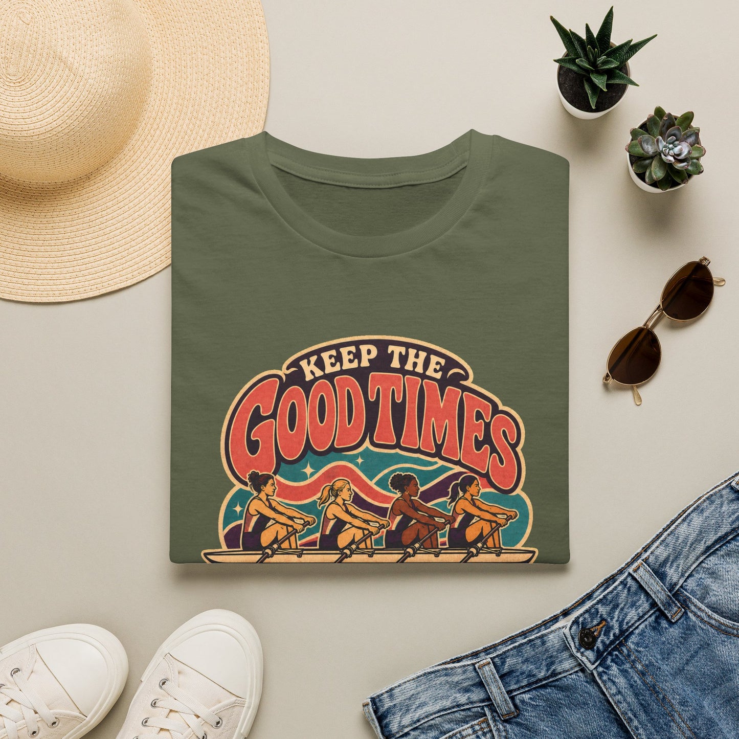 Keep The Good Times Rowing | Premium Rowing Tee