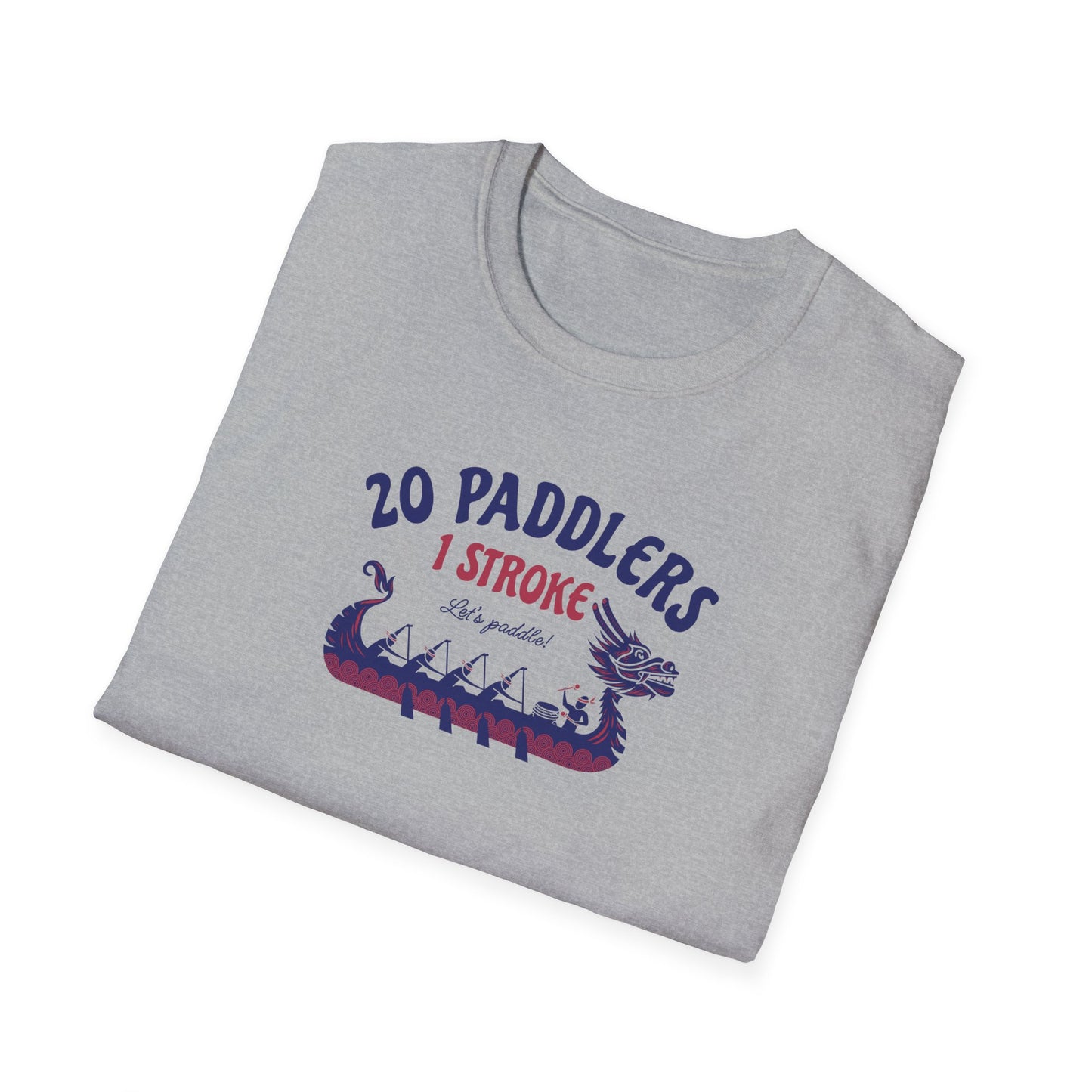 20 Paddlers 1 Stroke | Dragon Boat Team Shirt | Premium Paddling Tee
