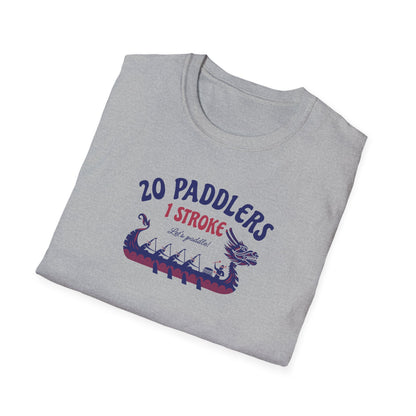 20 Paddlers 1 Stroke | Dragon Boat Team Shirt | Premium Paddling Tee