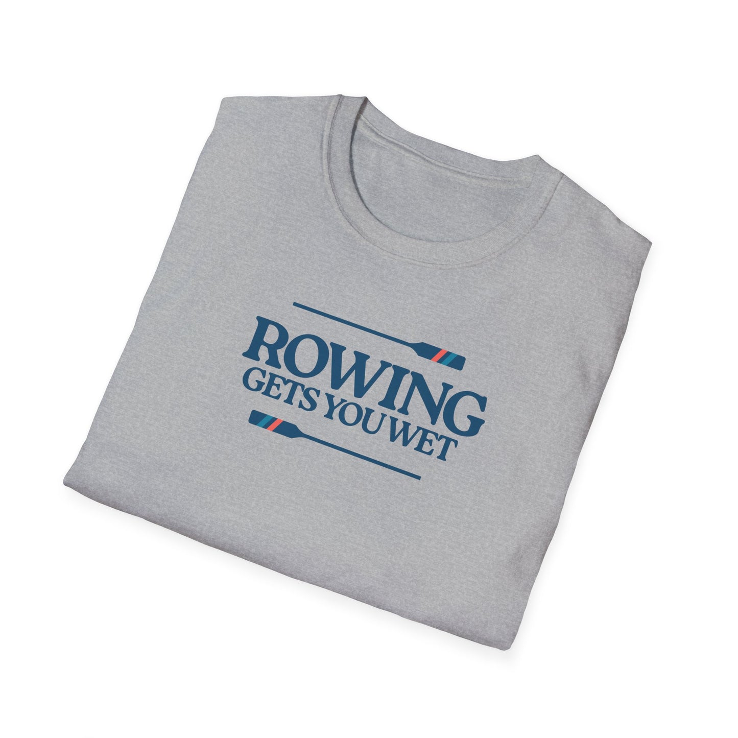 Rowing Gets You Wet — Stripe Oar Edition | Premium Rowing Tee