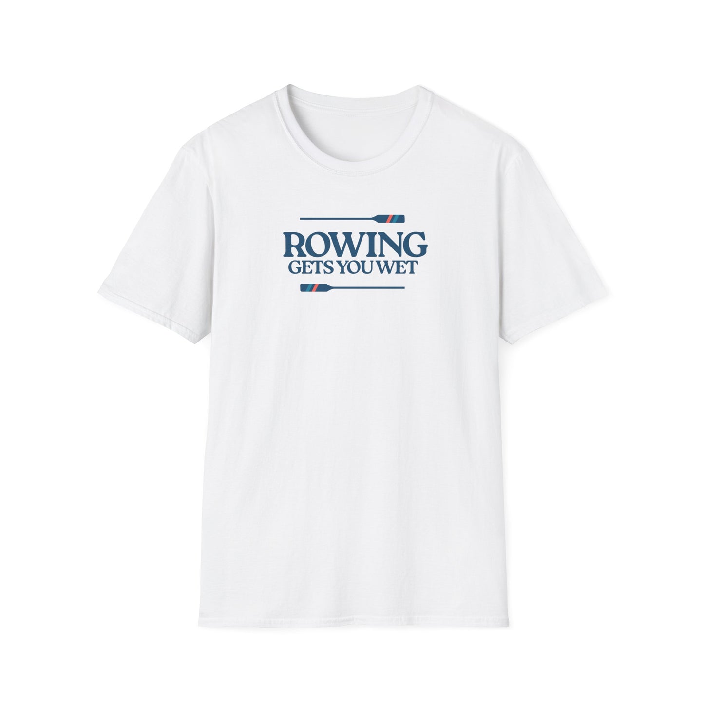 Rowing Gets You Wet — Stripe Oar Edition | Premium Rowing Tee