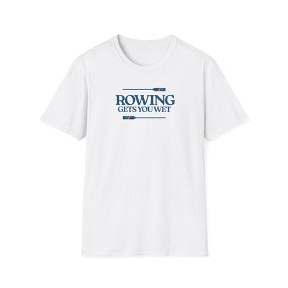 Rowing Gets You Wet — Stripe Oar Edition | Premium Rowing Tee