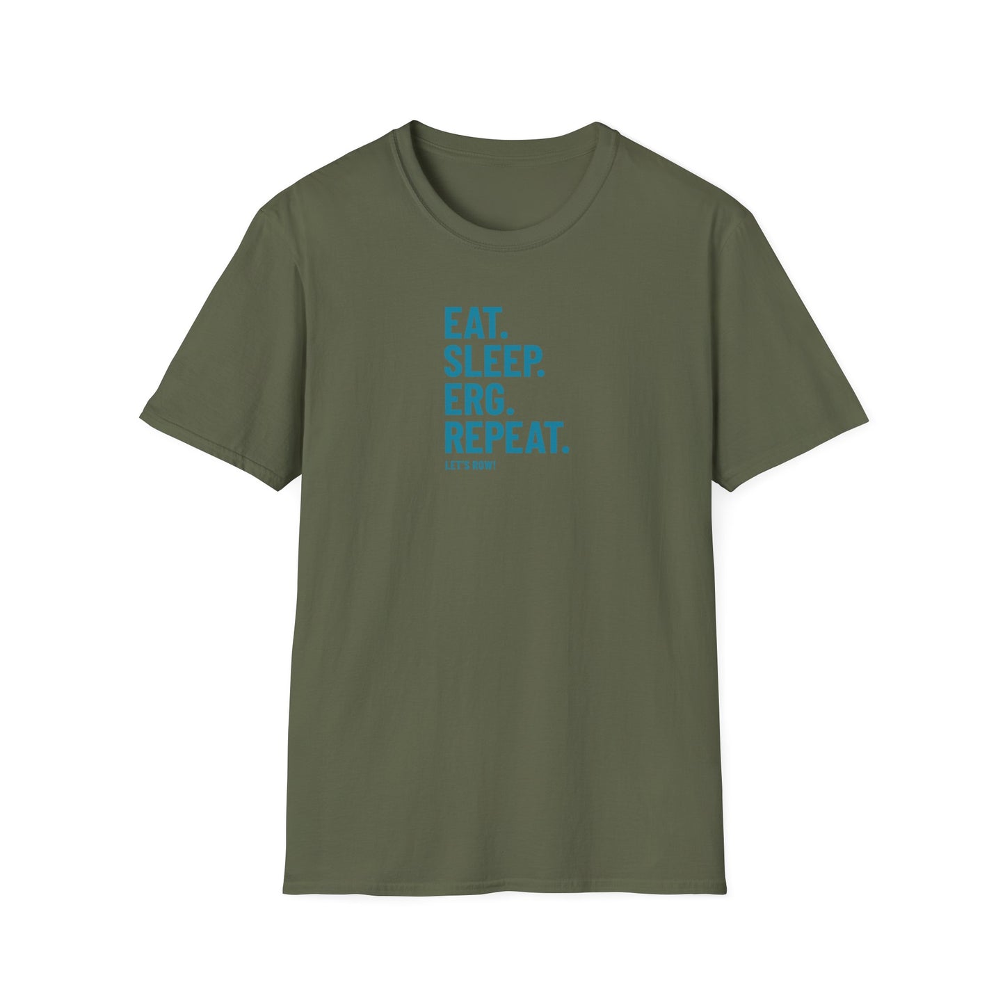 Eat Sleep Erg Repeat — Stacked Text Edition | Premium Rowing Tee