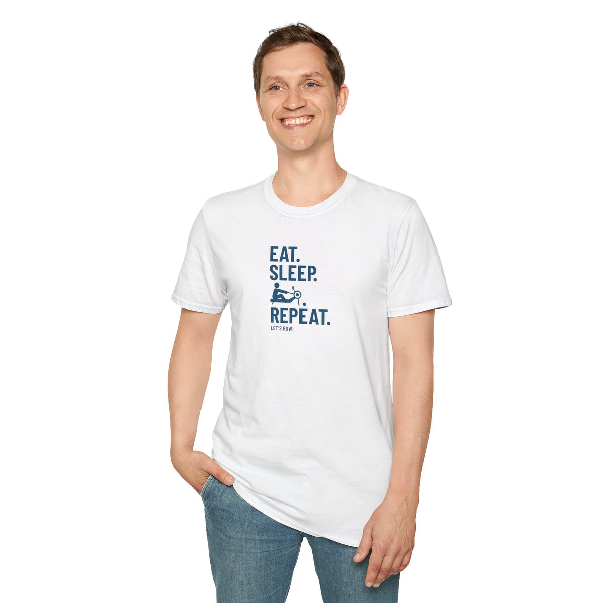 Eat Sleep Erg Repeat — Icon Edition | Premium Rowing Tee - RR