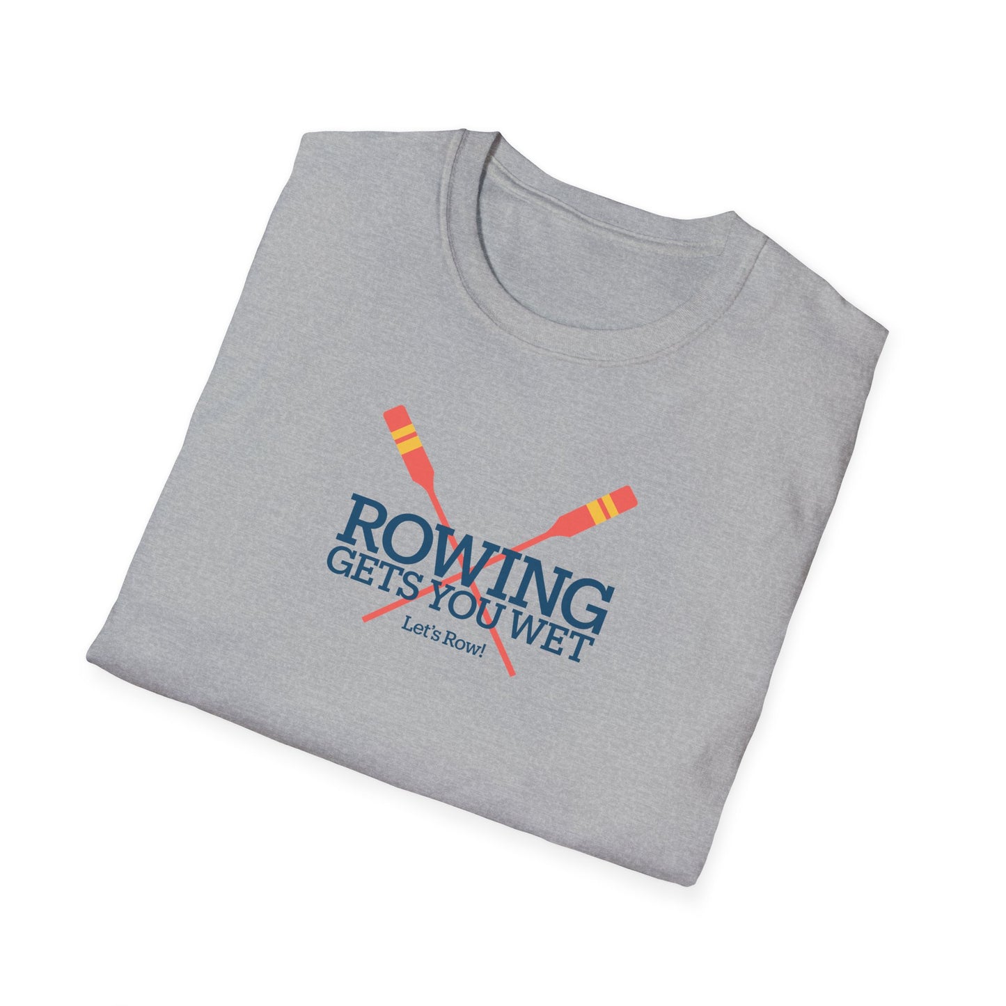 Rowing Gets You Wet — Crossed Oars Edition | Premium Rowing Tee