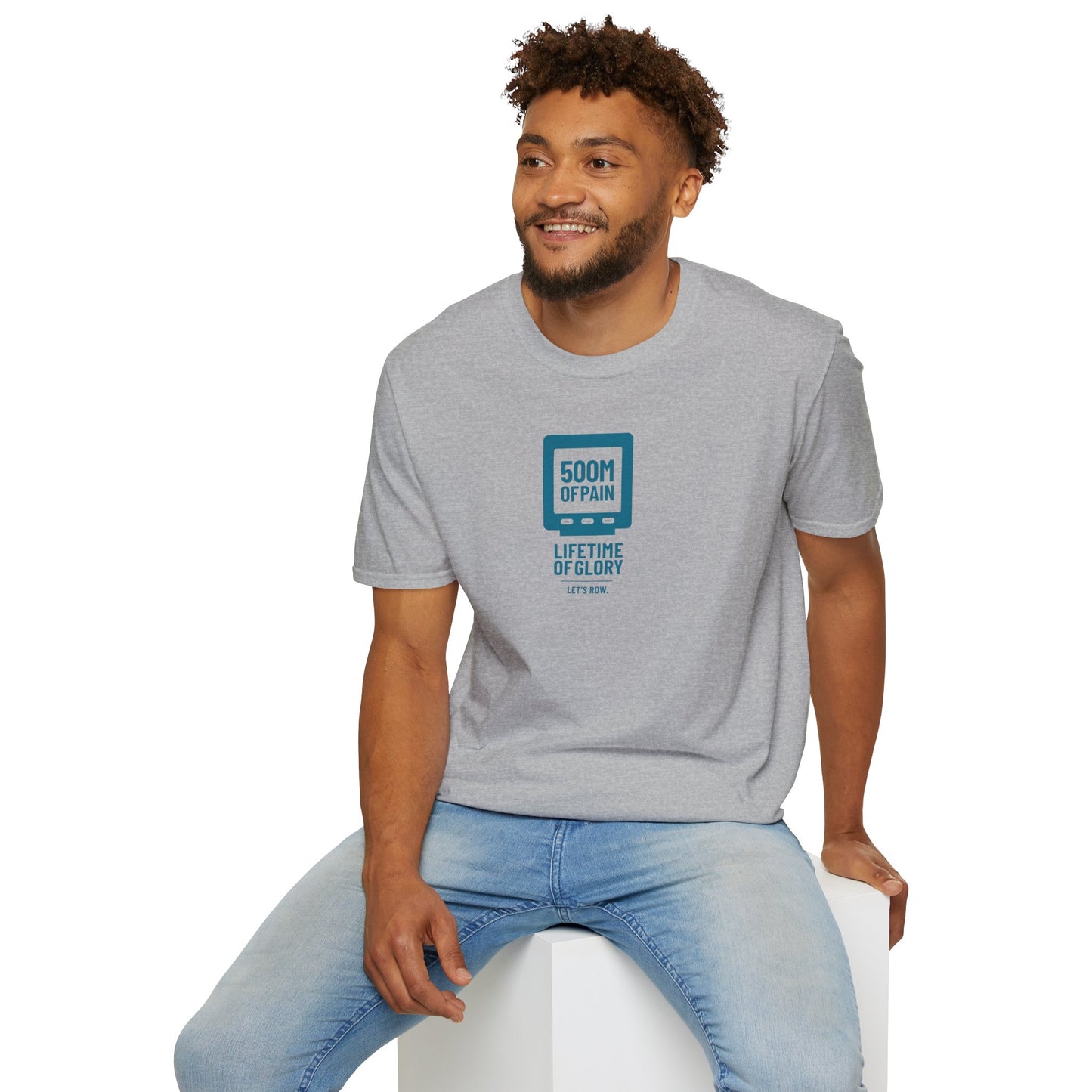 500M of Pain — Vertical Monitor Edition | Premium Rowing Tee