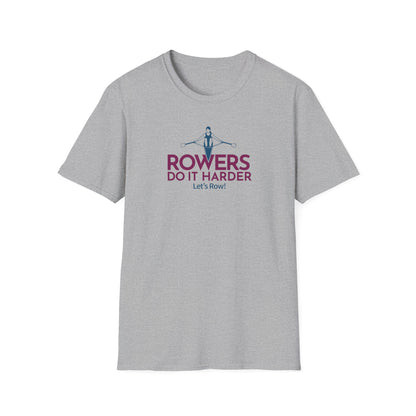 Rowers Do It Harder — Modern Line Edition | Premium Rowing Tee